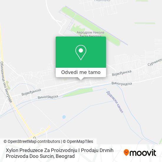 Xylon Preduzece Za Proizvodnju I Prodaju Drvnih Proizvoda Doo Surcin mapa