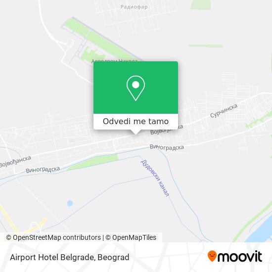 Airport Hotel Belgrade mapa