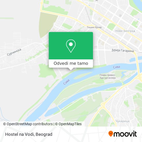 Hostel na Vodi mapa