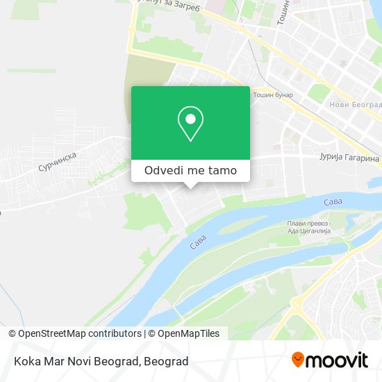 Koka Mar Novi Beograd mapa