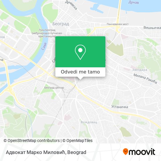 Адвокат Марко Миловић mapa