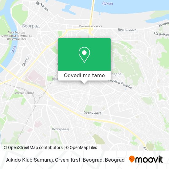 Aikido Klub Samuraj, Crveni Krst, Beograd mapa