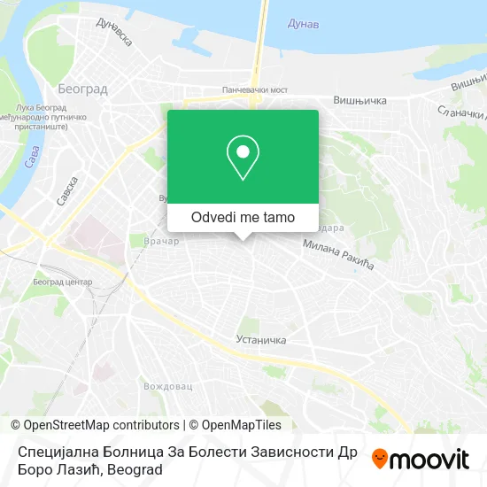 Специјална Болница За Болести Зависности Др Боро Лазић mapa