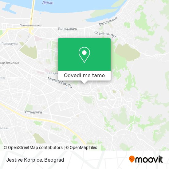 Jestive Korpice mapa