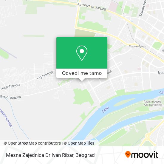 Mesna Zajednica Dr Ivan Ribar mapa