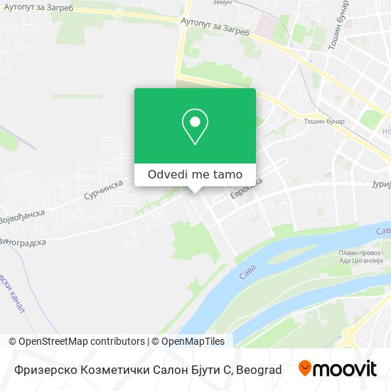 Фризерско Козметички Салон Бјути С mapa