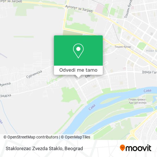 Staklorezac Zvezda Staklo mapa