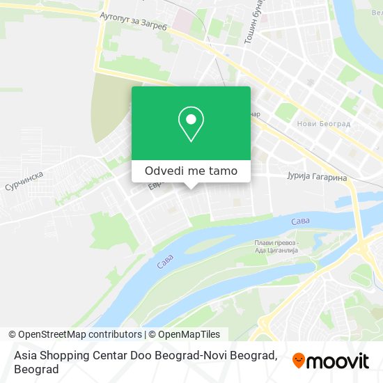 Asia Shopping Centar Doo Beograd-Novi Beograd mapa