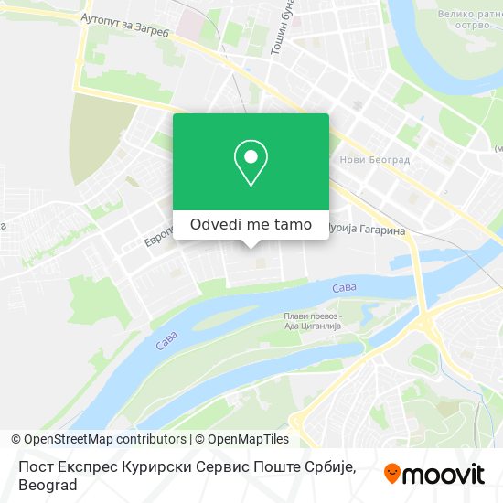 Пост Експрес Курирски Сервис Поште Србије mapa