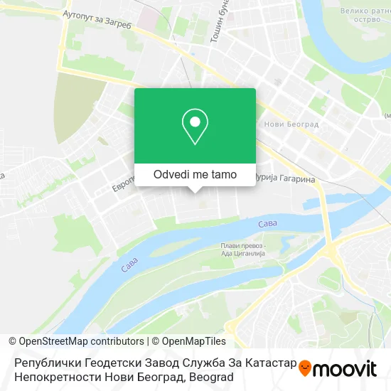 Републички Геодетски Завод Служба За Катастар Непокретности Нови Београд mapa