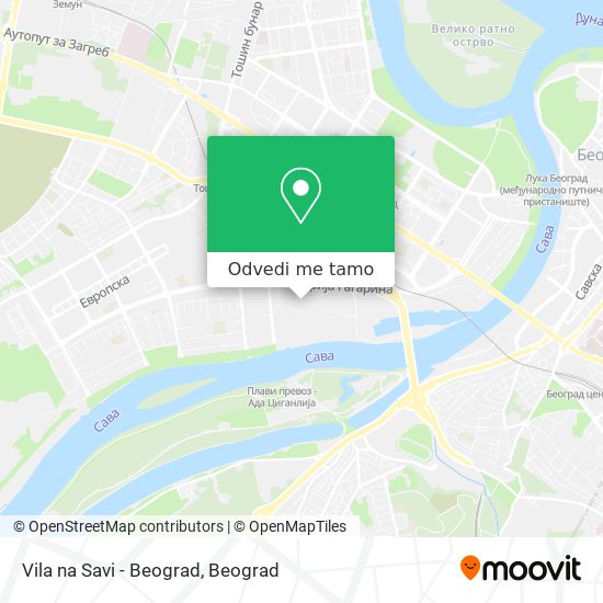 Vila na Savi - Beograd mapa