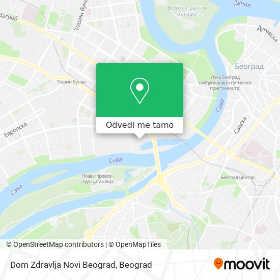 Dom Zdravlja Novi Beograd mapa