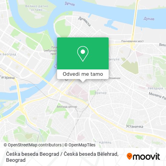 Češka beseda Beograd / Česká beseda Bělehrad mapa