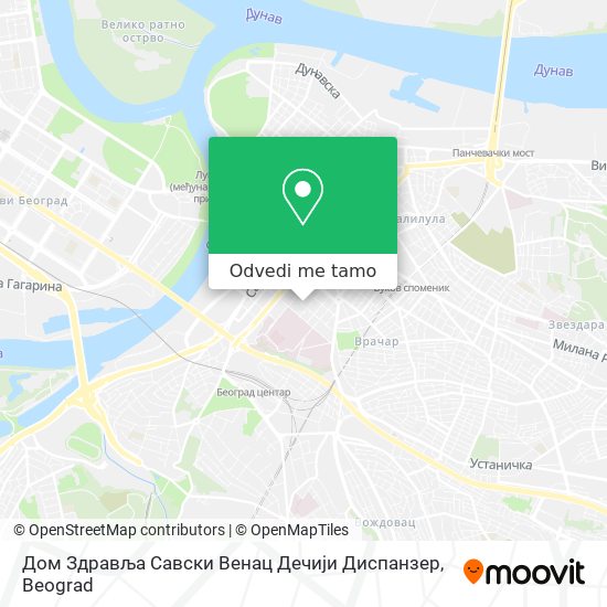 Дом Здравља Савски Венац Дечији Диспанзер mapa