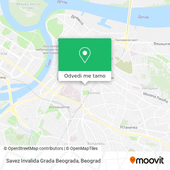 Savez Invalida Grada Beograda mapa