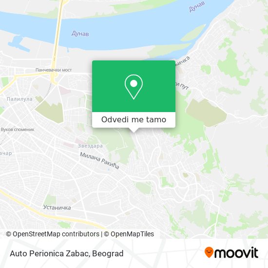 Auto Perionica Zabac mapa