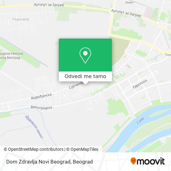 Dom Zdravlja Novi Beograd mapa