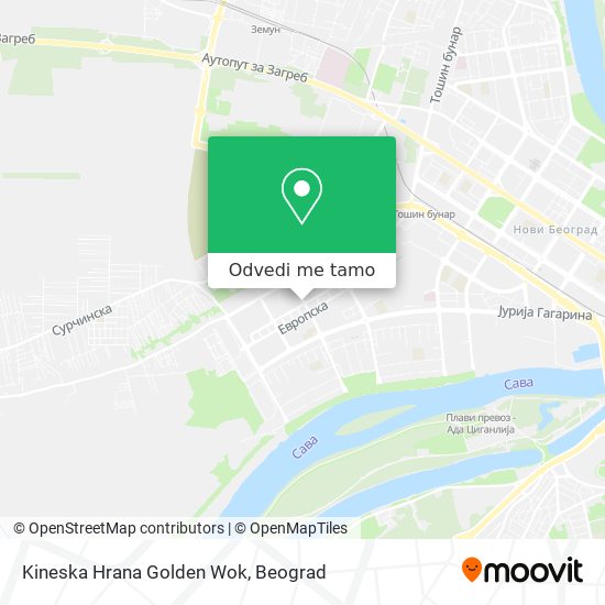 Kineska Hrana Golden Wok mapa