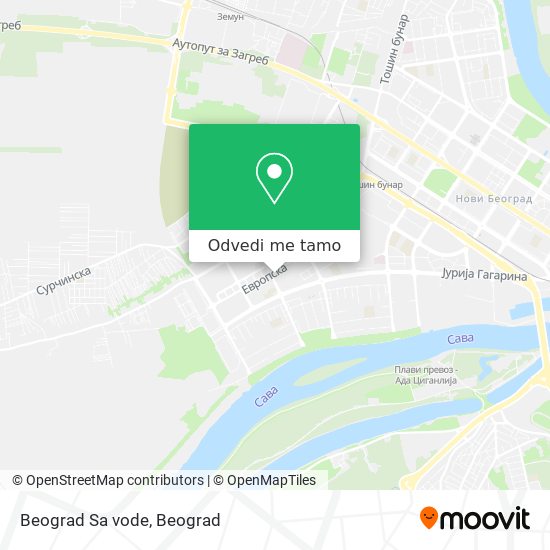 Beograd Sa vode mapa