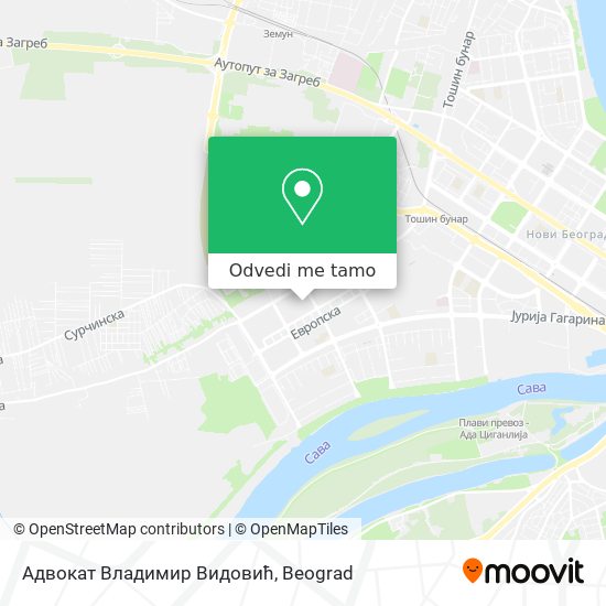 Адвокат Владимир Видовић mapa