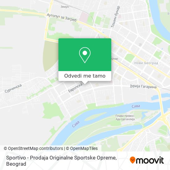 Sportivo - Prodaja Originalne Sportske Opreme mapa