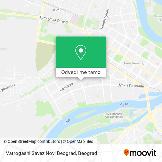 Vatrogasni Savez Novi Beograd mapa