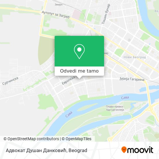 Адвокат Душан Данковић mapa