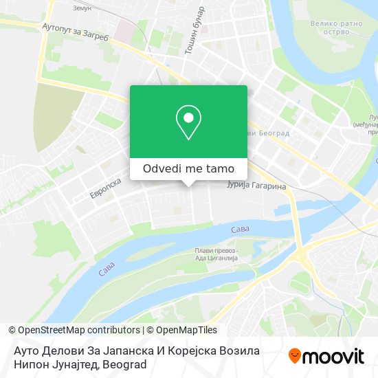 Ауто Делови За Јапанска И Корејска Возила Нипон Јунајтед mapa