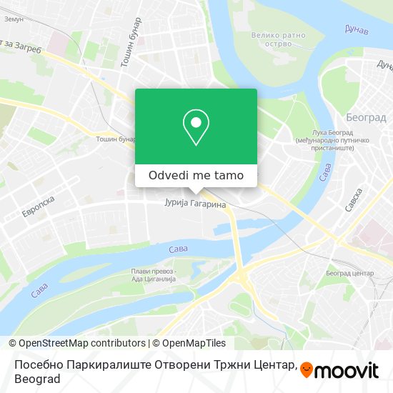 Посебно Паркиралиште Отворени Тржни Центар mapa