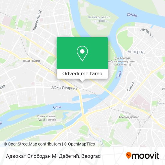 Адвокат Слободан М. Дабетић mapa