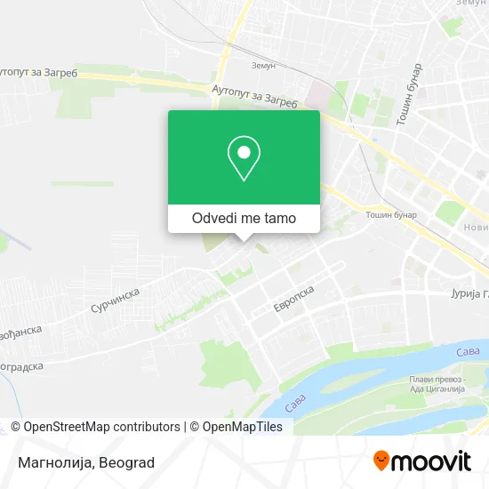 Магнолија mapa