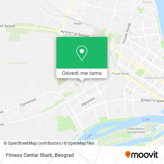 Fitness Centar Shark mapa