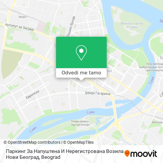 Паркинг За Напуштена И Нерегистрована Возила Нови Београд mapa