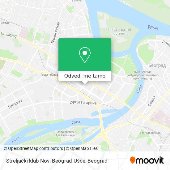 Streljački klub Novi Beograd-Ušće mapa