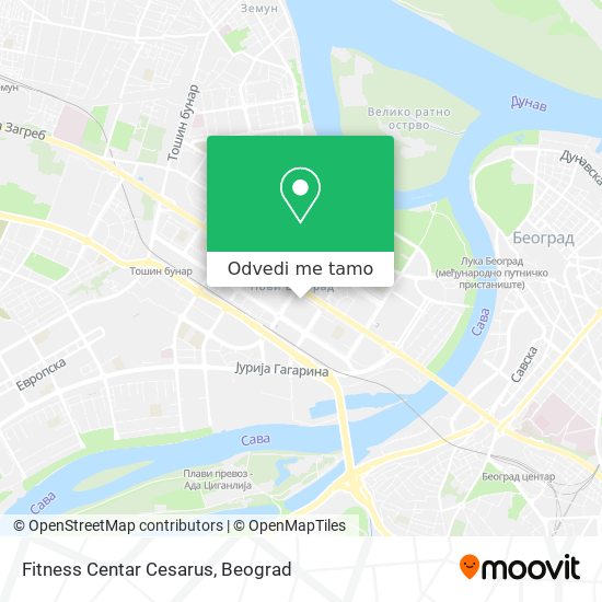 Fitness Centar Cesarus mapa