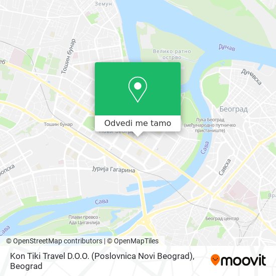 Kon Tiki Travel D.O.O. (Poslovnica Novi Beograd) mapa