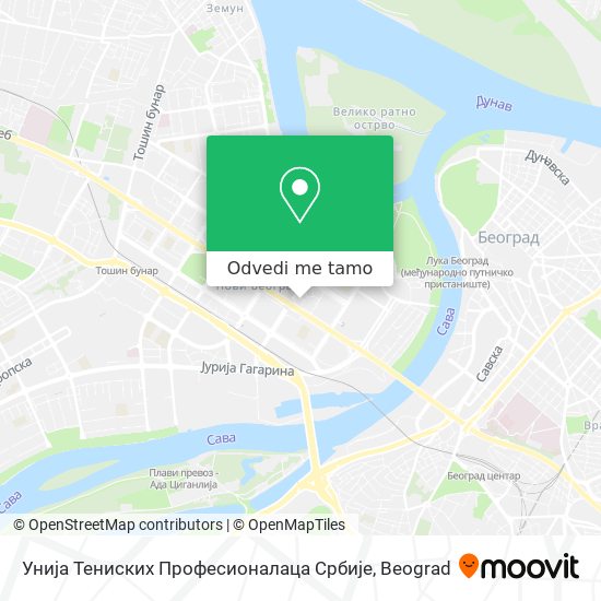 Унија Тениских Професионалаца Србије mapa