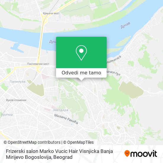 Frizerski salon Marko Vucic Hair Visnjicka Banja Mirijevo Bogoslovija mapa