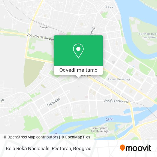 Bela Reka Nacionalni Restoran mapa