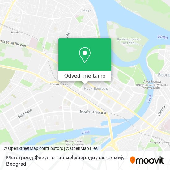 Мегатренд-Факултет за међународну економију mapa