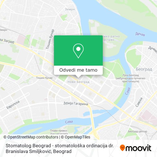 Stomatolog Beograd - stomatološka ordinacija dr. Branislava Smiljković mapa