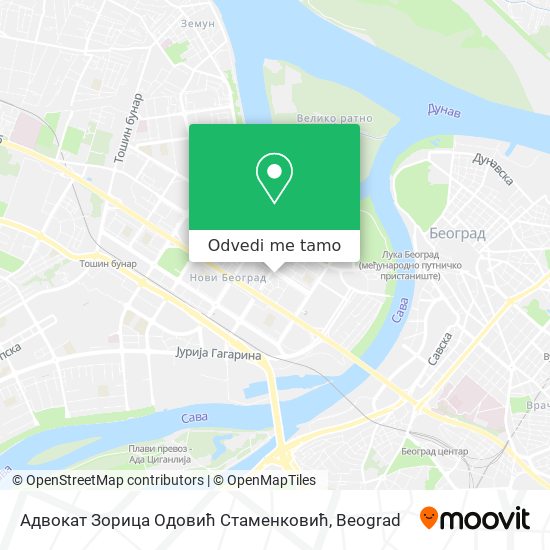 Адвокат Зорица Одовић Стаменковић mapa