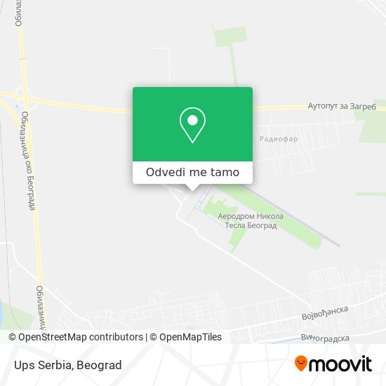 Ups Serbia mapa