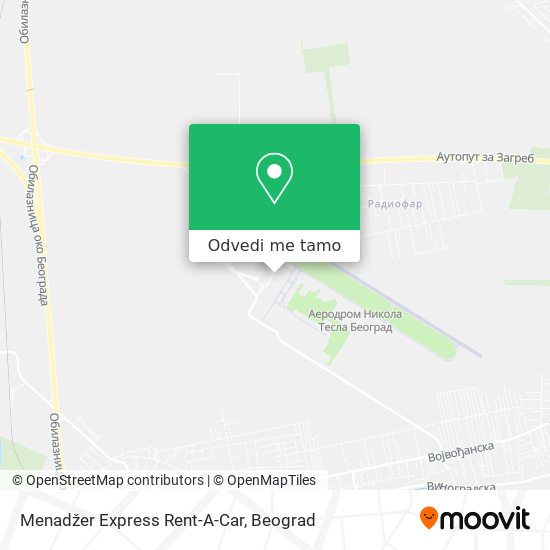 Menadžer Express Rent-A-Car mapa
