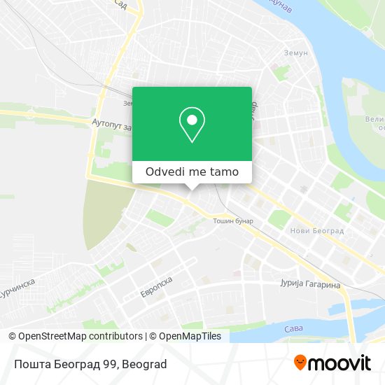 Пошта Београд 99 mapa