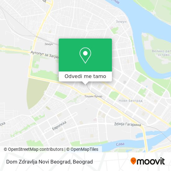 Dom Zdravlja Novi Beograd mapa