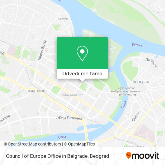 Council of Europe Office in Belgrade mapa