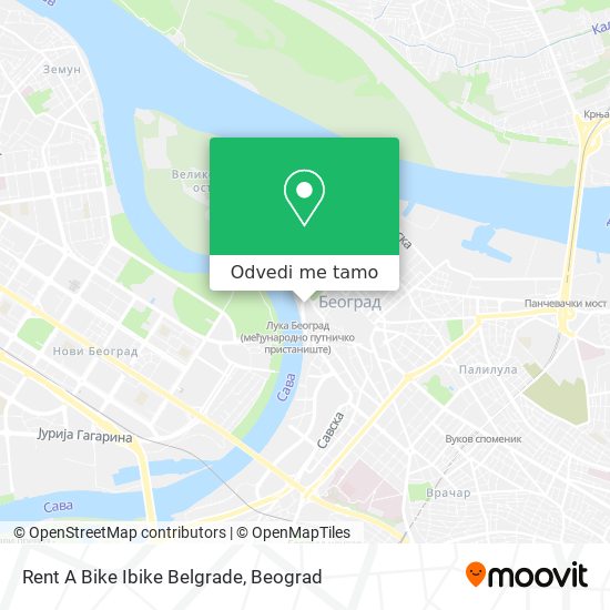 Rent A Bike Ibike Belgrade mapa