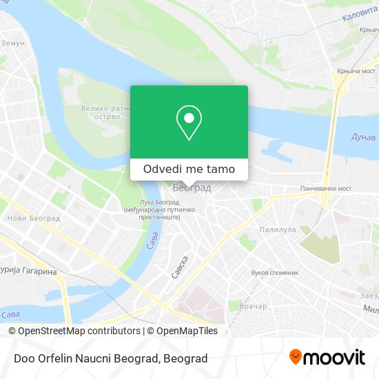 Doo Orfelin Naucni Beograd mapa