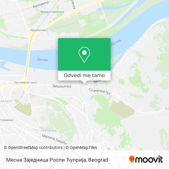 Месна Заједница Роспи Ћуприја mapa